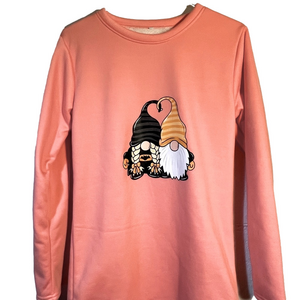 Women Sherpa Long Sleeve Sweatshirt Sherpa Top Cozy Fall Warm Spring Gnome